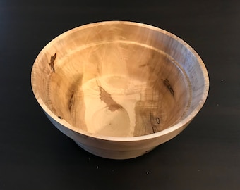 Sycamore Wooden Bowl, Handmade Wood Bowl, Wood Bowl in Pottery Style, Wooden Home Decor, Handturned Bowl