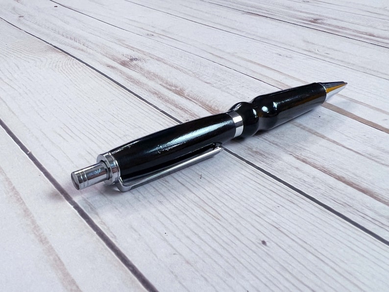 African Blackwood Click Pen Wooden Pen Handmade Pen Gift for Writers Pen for Professionals Executive Gift Gift for Him image 3