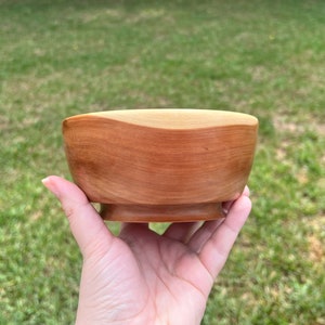 Red Cedar Wood Bowl Wood Bowl Wooden Home Decor Decorative Bowl Handmade Wood Bowl Handturned Wood Bowl Wooden Candy Dish image 5