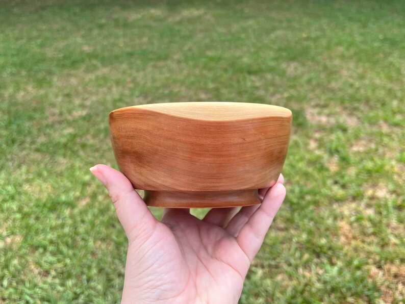 Red Cedar Wood Bowl Wood Bowl Wooden Home Decor Decorative Bowl Handmade Wood Bowl Handturned Wood Bowl Wooden Candy Dish image 5