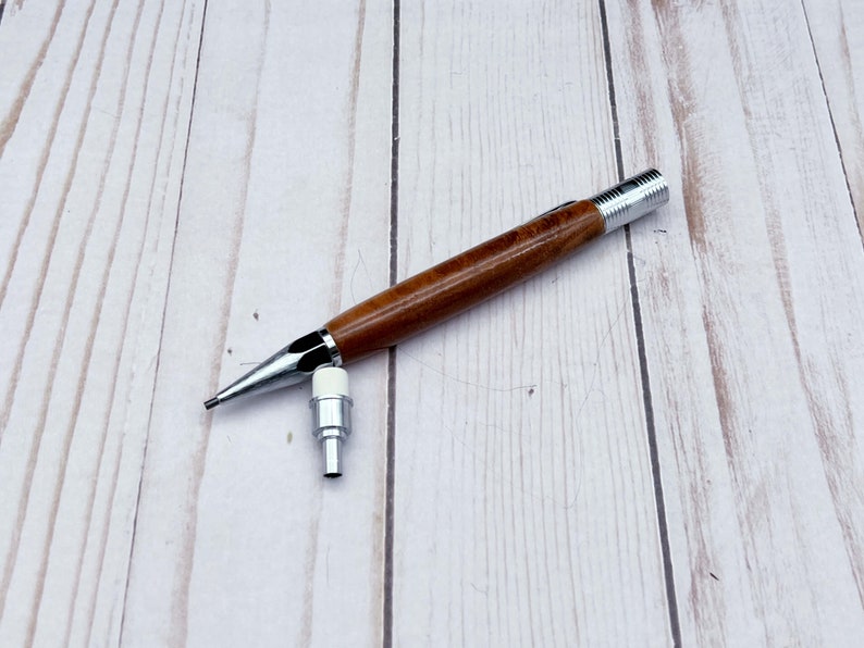 Wooden Mechanical Pencil 2mm Mechanical Pencil Handmade Mechanical Pencil Reclaimed Wood Pencil Wooden Pencil Gift for Writer image 6