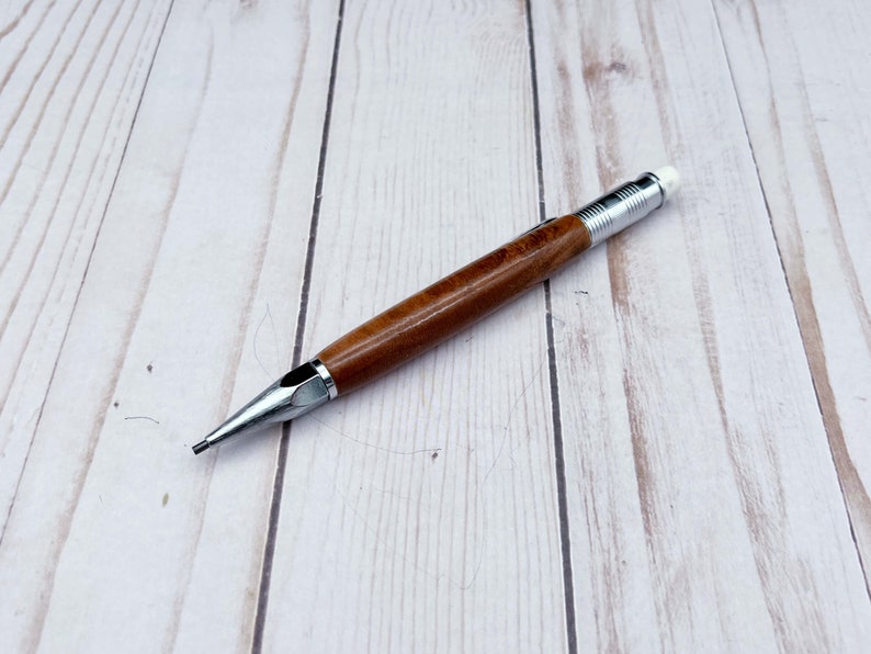 Wooden Mechanical Pencil 2mm Mechanical Pencil Handmade Mechanical Pencil Reclaimed Wood Pencil Wooden Pencil Gift for Writer image 7