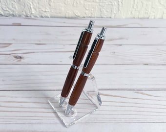 Handmade Key West Mahogany Pen and Pencil Set, Executive Writer Gift