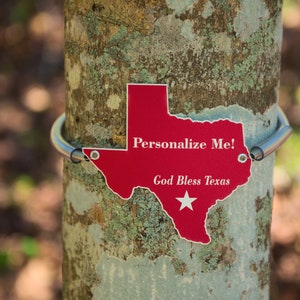 Texas Pride Tree Tag        God Bless TX. Lone Star Tree Plaque. Family Tree Dedication Marker. FREE Shipping + FREE Engraving