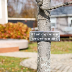 Original Tree Hugger   Custom Engraved Tree Plaque. Personalized Tree Marker. Memorial Marker, safe & gentle. FREE Shipping + FREE Engraving