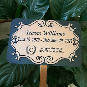 Garden Stake Garden Marker, Custom Engraved Garden Memorial. FREE Shipping + FREE Engraving