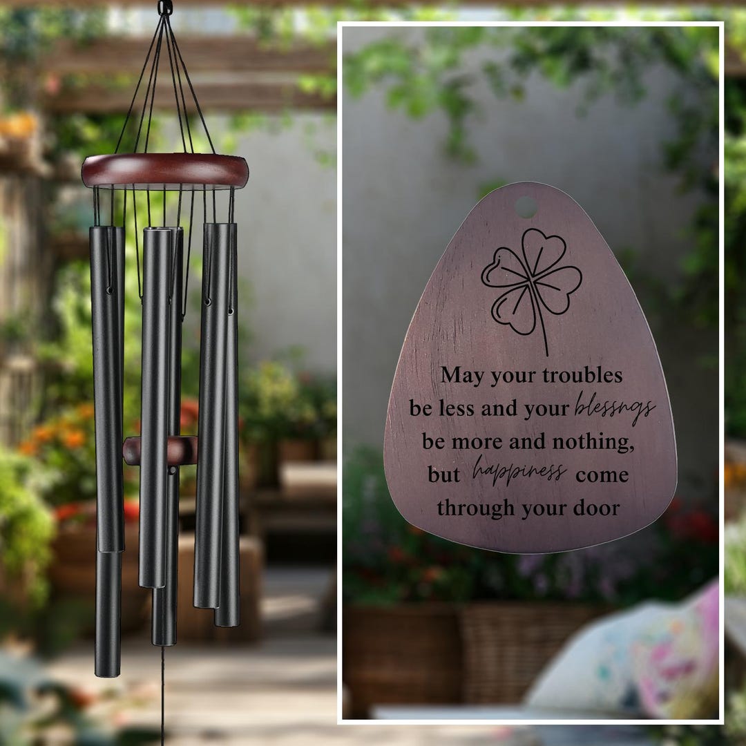 Engraved Irish Blessing Wind Chime: Personalized Family Gift - Etsy
