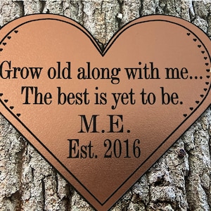 Heart Tree Tag. Valentines Day Gift Love. Anniversary. Custom Engraved Tree Marker. Tree Dedication Plaque. FREE Shipping + FREE Engraving