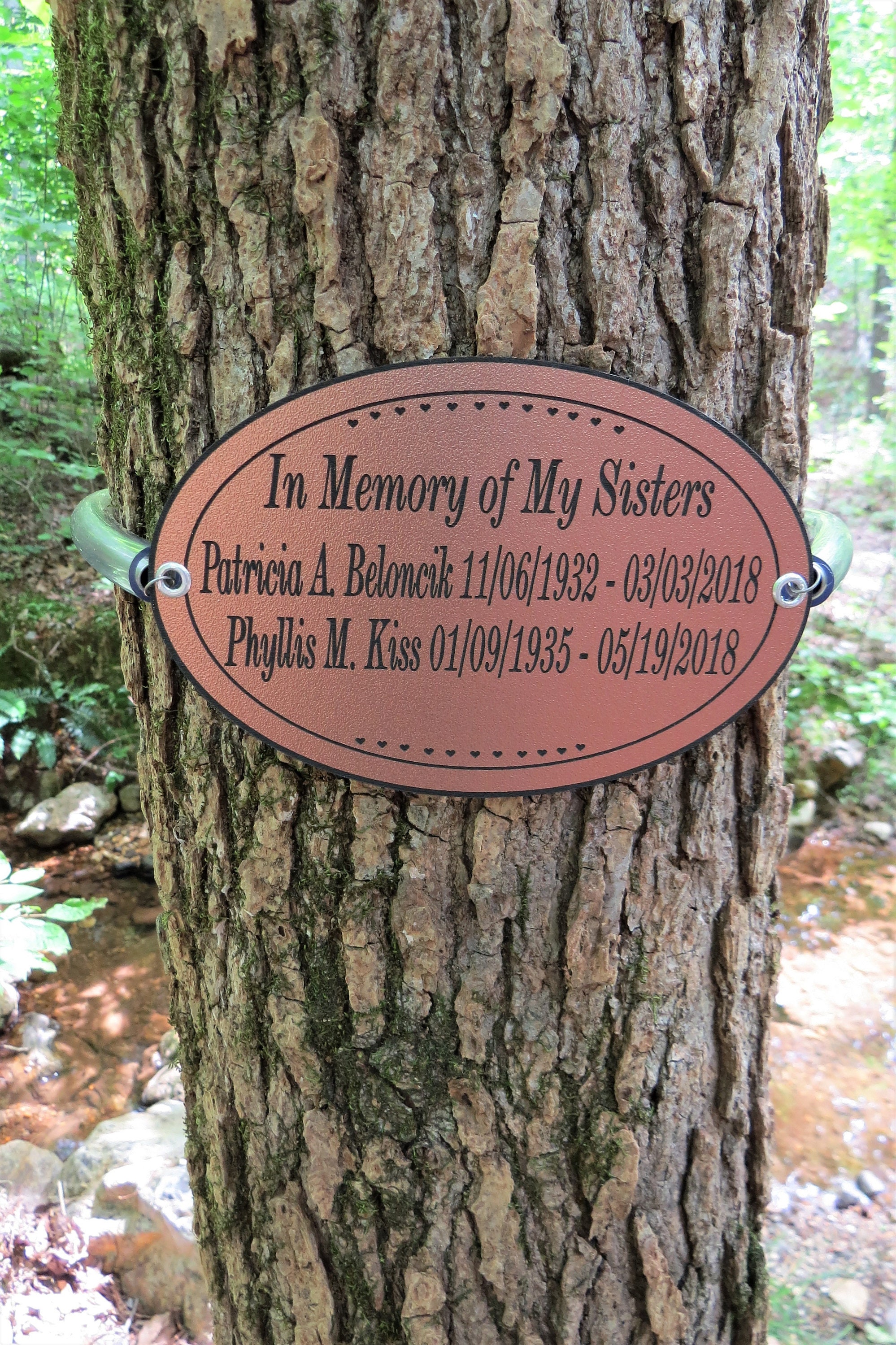 Tree Plaque "Bracelet"  Memorial Tree Tags. Tree Markers. Safe & Gentle to the Tree! FREE Shipping n FREE Engraving