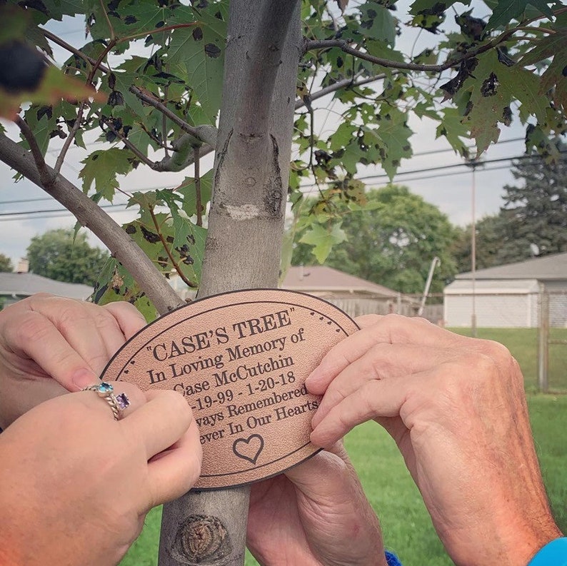 Memorial Plaque For Tree. Memorial Tree Tags. Tree Dedication Etsy