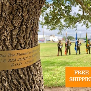 Championship Tree Tag. Engraved Tree Marker. BIG Tree Plaque. Witness Trees FREE Shipping + FREE Engraving