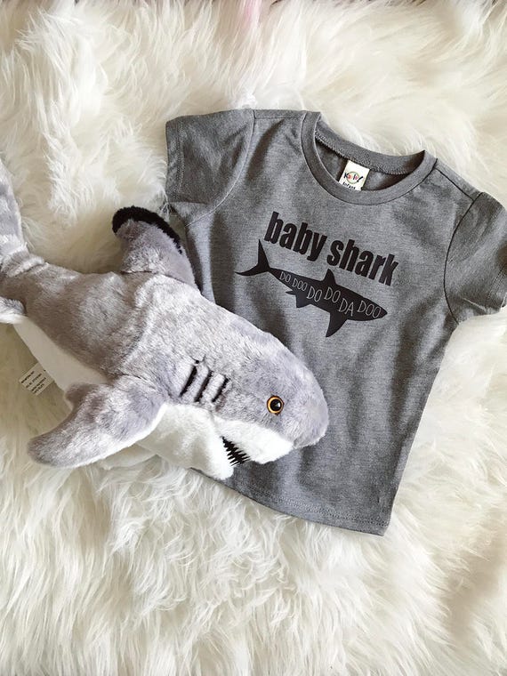 Baby Shark Toddler Tshirt Shark Week Shark Shirt Toddler Etsy