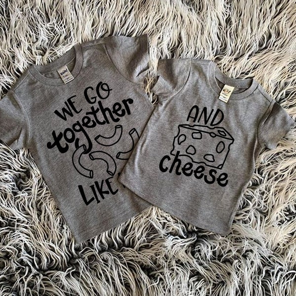 Mac and cheese sibling t-shirt| boy clothes | baby gift | taco shirt | sibling outfit | big brother | big sister | new baby | big bro