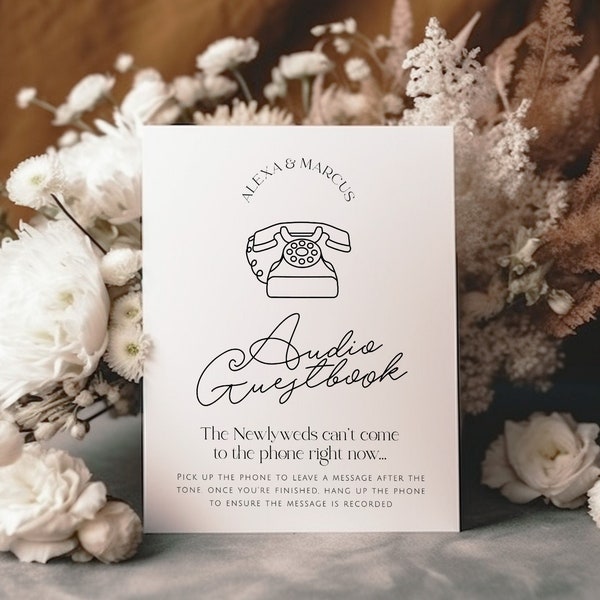 Wedding Voicemail Guest Book Etsy