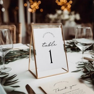 DAZZLE Wedding Table Numbers Template, Printable Table Numbers, Table Signs, Editable Modern Wedding, Instant Download Templett image 2