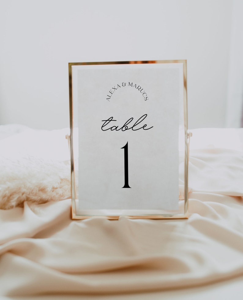 DAZZLE Wedding Table Numbers Template, Printable Table Numbers, Table Signs, Editable Modern Wedding, Instant Download Templett image 7