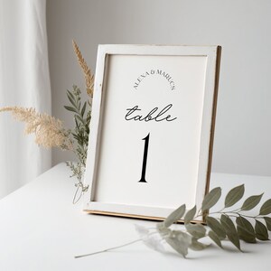 DAZZLE Wedding Table Numbers Template, Printable Table Numbers, Table Signs, Editable Modern Wedding, Instant Download Templett image 4