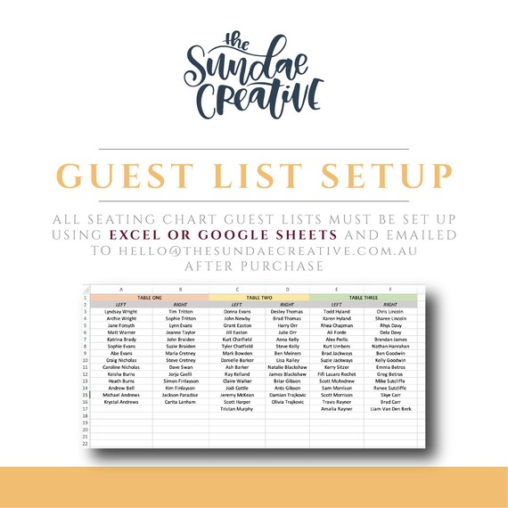 Google Wedding Seating Chart