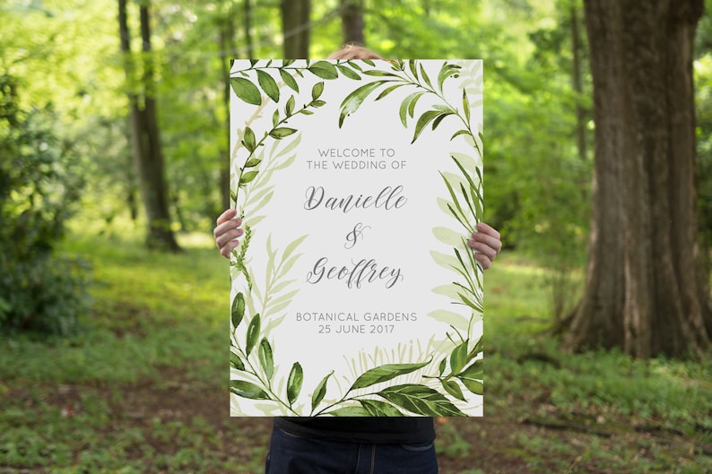 Wedding Welcome Sign Botanical Suite Wedding Printable Printable Wedding Event Sign Botanical Wedding