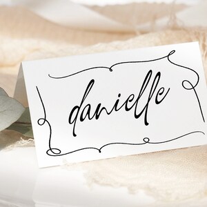 AYLA Modern Wedding Placecard Template Download, Hand Drawn Escort Cards Template, Editable Template Instant Download Templett image 6