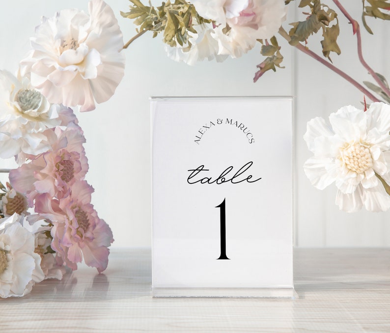 DAZZLE Wedding Table Numbers Template, Printable Table Numbers, Table Signs, Editable Modern Wedding, Instant Download Templett image 10