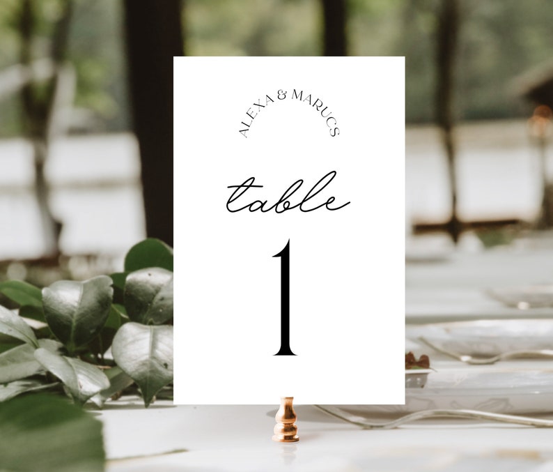 DAZZLE Wedding Table Numbers Template, Printable Table Numbers, Table Signs, Editable Modern Wedding, Instant Download Templett image 8