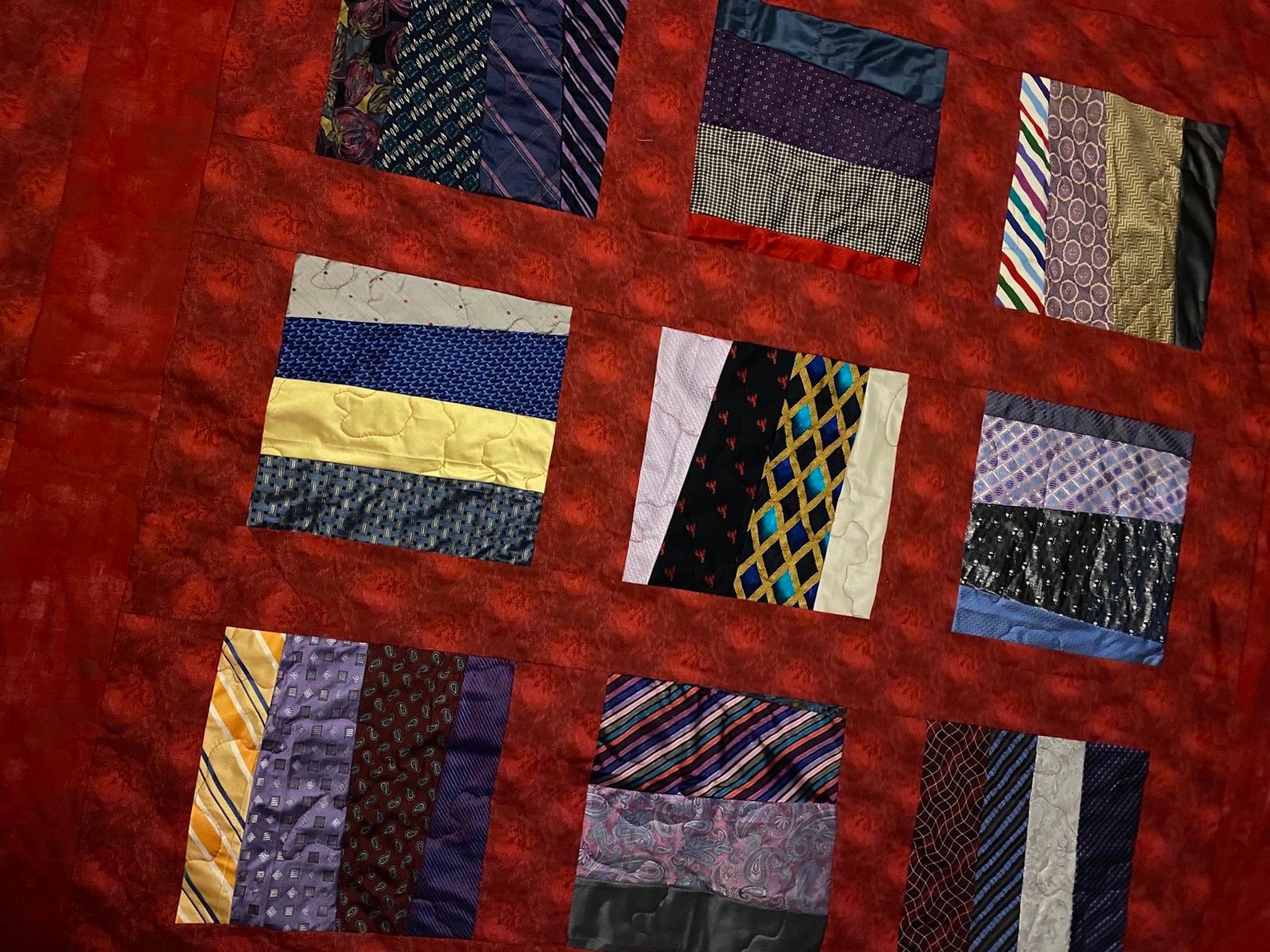 Handmade Memory Quilt From Neck Ties - Etsy