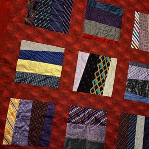 Handmade Memory Quilt From Neck Ties - Etsy