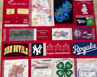 T Shirt Quilt, Clothing Quilt, In Memory Gift