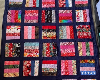 Handmade Memory Quilt from Scarves, Bandanas or Neck Ties