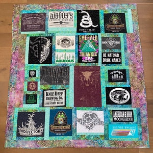 Handmade Memory Quilt from T-Shirts, Graduation Gift, Quilt from Clothing image 2