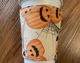 Halloween Fall Cup Sleeve / Cup Cozy / Hot or Cold Coffee Cozy