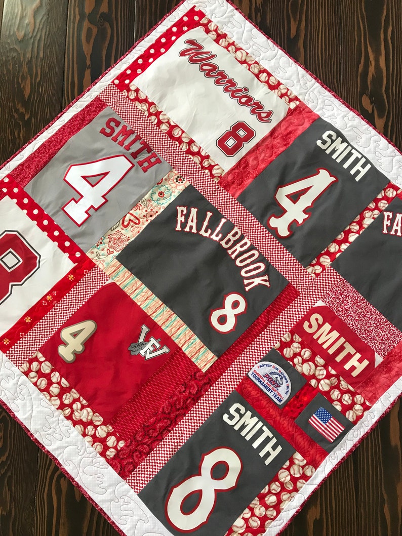 Handmade Memory Quilt from T-Shirts, Graduation Gift, Quilt from Clothing image 4