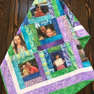 Handmade Photo Memory Quilt