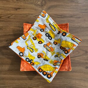 Orange Tractor Soup Bowl Cozy