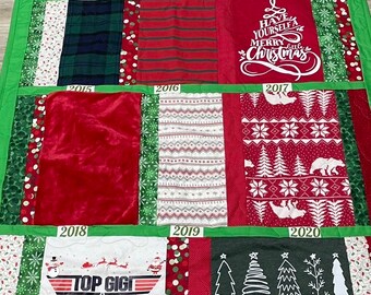 Handmade Memory Quilt from Christmas Pajamas