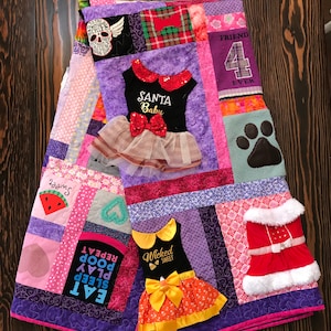 Handmade Memory Quilt from Pet Clothing