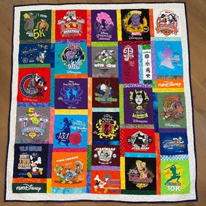 Handmade Memory Quilt from T-Shirts, Graduation Gift, Quilt from Clothing image 6
