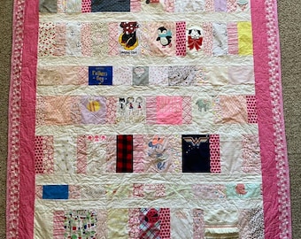 Handmade Memory Quilt from Baby Clothes