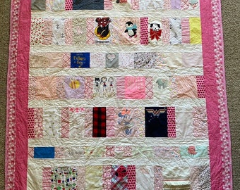 Handmade Memory Quilt from Baby Clothes