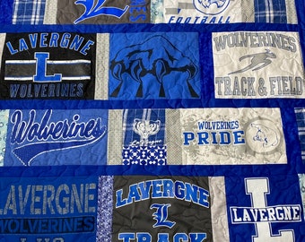 Quilt from Sports Jerseys, Quilt from T-shirts, Custom Memory Quilt