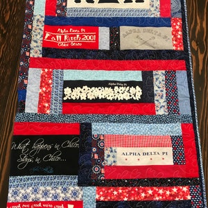 Handmade Memory Quilt from T-Shirts, Graduation Gift, Quilt from Clothing image 10