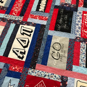 Handmade Memory Quilt from T-Shirts, Graduation Gift, Quilt from Clothing image 3