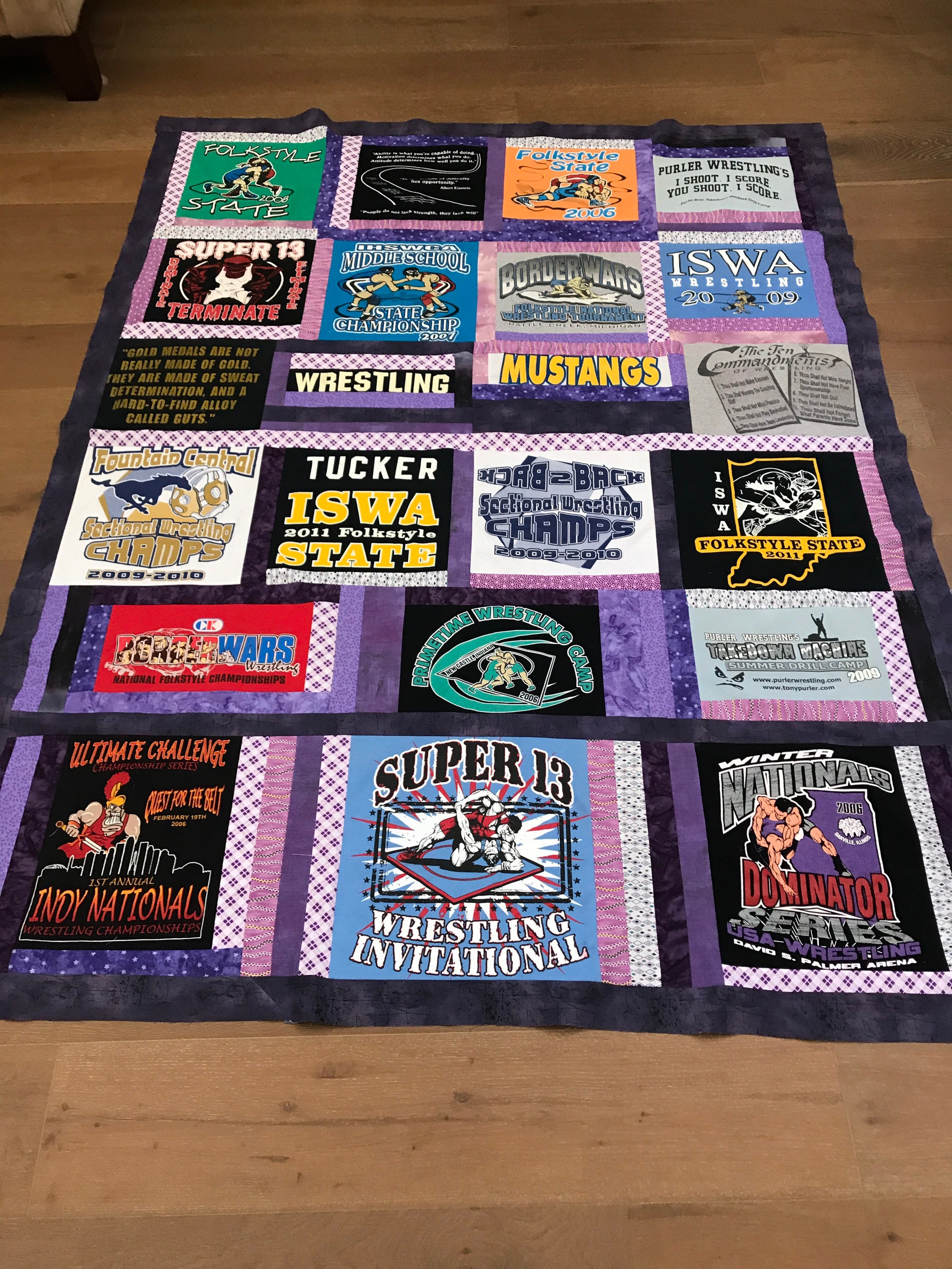 Handmade Memory Quilt from TShirts Etsy