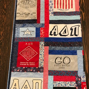 Handmade Memory Quilt from T-Shirts, Graduation Gift, Quilt from Clothing image 8