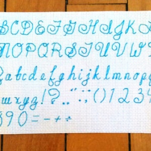 Cursive Back-Stitch Alphabet