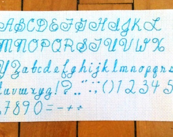 Cursive Back-Stitch Alphabet