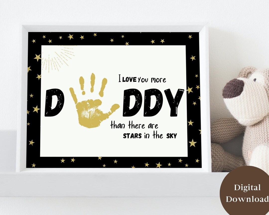 Handprint Art Craft / Daddy Dad Poem / Día del padre / Kids Etsy España