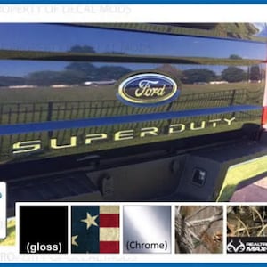 2017 - 2019 Ford SUPER DUTY Letter Inserts (thin) for Tailgate F250 F350 F450 Decals Stickers  (Many Colors/Patterns Available) -Cx