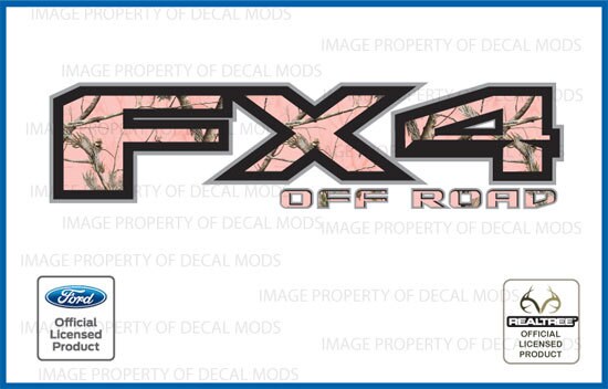 Pink F150 Sticker Ford F150 FX4 REALTREE APC Pink off Road Decals Truck Stickers (2015 ...